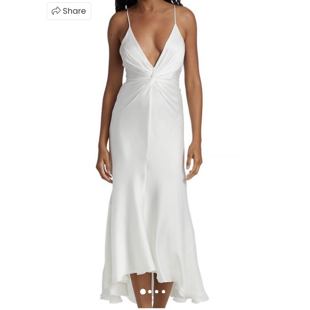 Galvan London Riviera Knotted Slip Dress